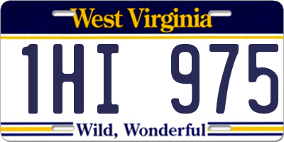 WV license plate 1HI975