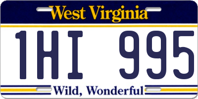 WV license plate 1HI995