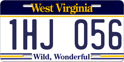 WV license plate 1HJ056