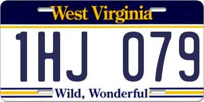 WV license plate 1HJ079