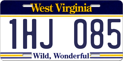 WV license plate 1HJ085