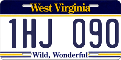 WV license plate 1HJ090