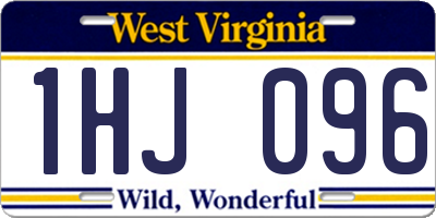 WV license plate 1HJ096