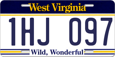 WV license plate 1HJ097