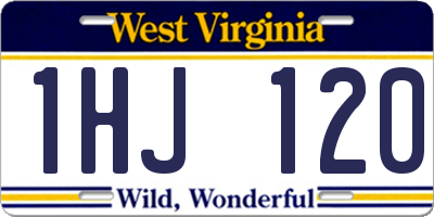 WV license plate 1HJ120