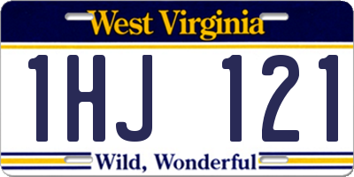 WV license plate 1HJ121