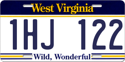 WV license plate 1HJ122