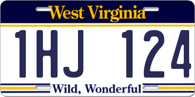 WV license plate 1HJ124