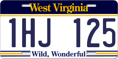 WV license plate 1HJ125