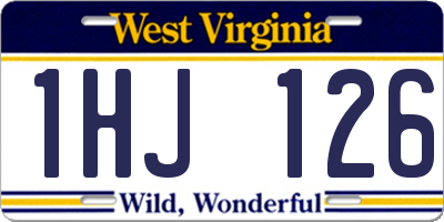 WV license plate 1HJ126