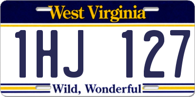 WV license plate 1HJ127