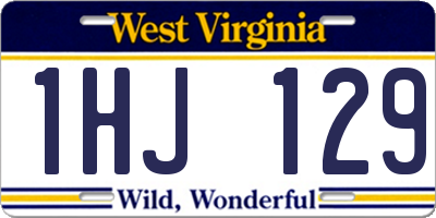 WV license plate 1HJ129