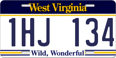 WV license plate 1HJ134