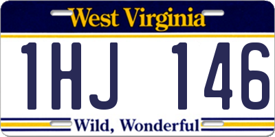 WV license plate 1HJ146