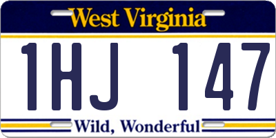 WV license plate 1HJ147