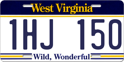WV license plate 1HJ150