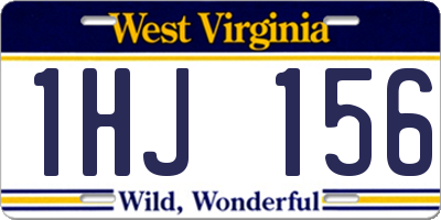 WV license plate 1HJ156