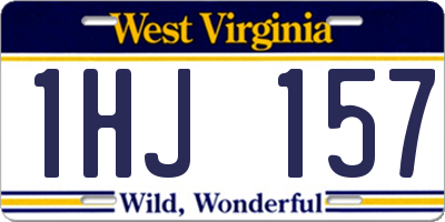 WV license plate 1HJ157