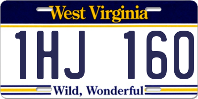 WV license plate 1HJ160