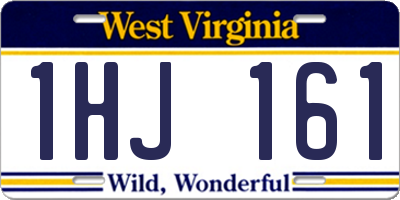WV license plate 1HJ161