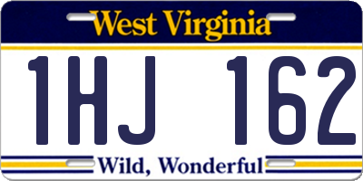 WV license plate 1HJ162