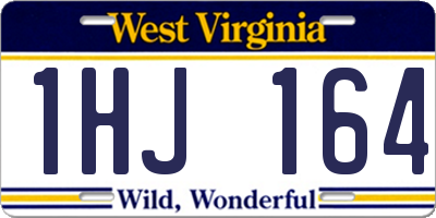 WV license plate 1HJ164