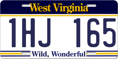 WV license plate 1HJ165