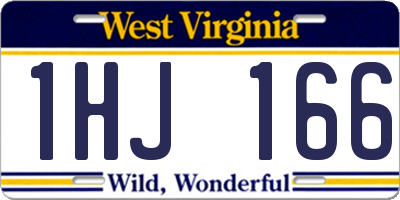 WV license plate 1HJ166