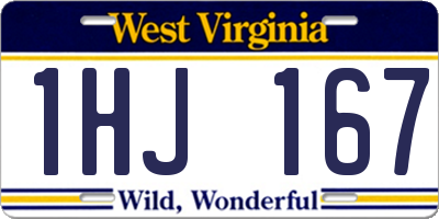 WV license plate 1HJ167