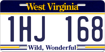 WV license plate 1HJ168