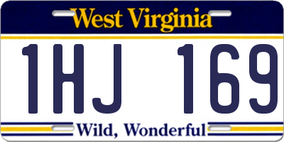 WV license plate 1HJ169
