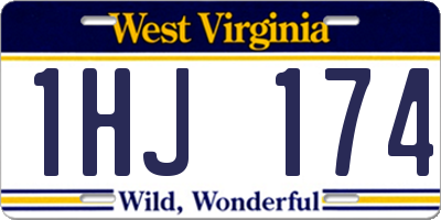 WV license plate 1HJ174