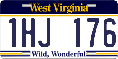 WV license plate 1HJ176