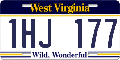 WV license plate 1HJ177