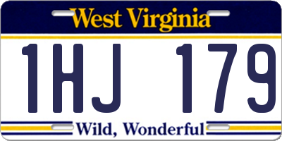 WV license plate 1HJ179