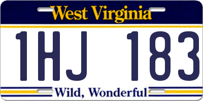 WV license plate 1HJ183
