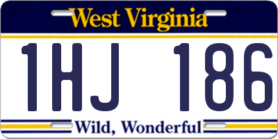 WV license plate 1HJ186