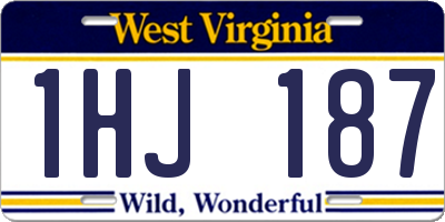 WV license plate 1HJ187