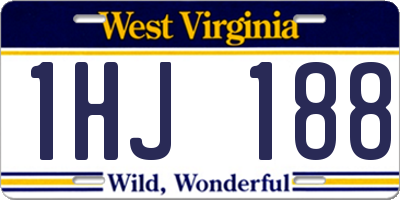 WV license plate 1HJ188