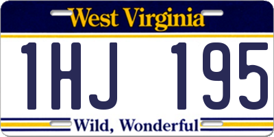 WV license plate 1HJ195