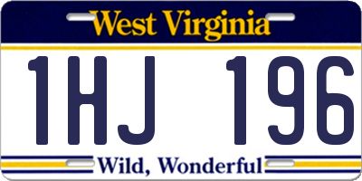 WV license plate 1HJ196