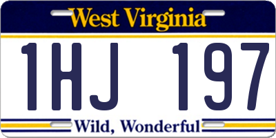 WV license plate 1HJ197