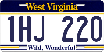 WV license plate 1HJ220
