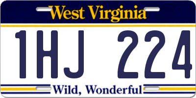 WV license plate 1HJ224