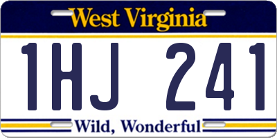WV license plate 1HJ241