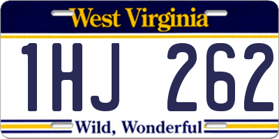 WV license plate 1HJ262