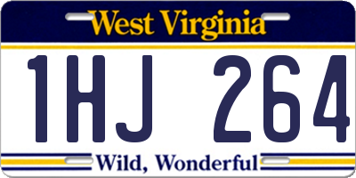 WV license plate 1HJ264