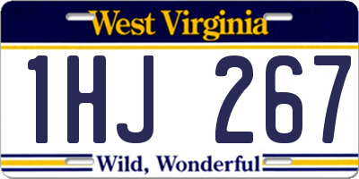 WV license plate 1HJ267