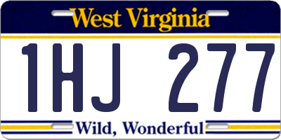 WV license plate 1HJ277