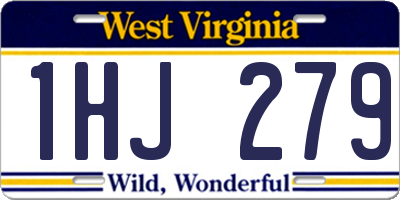 WV license plate 1HJ279